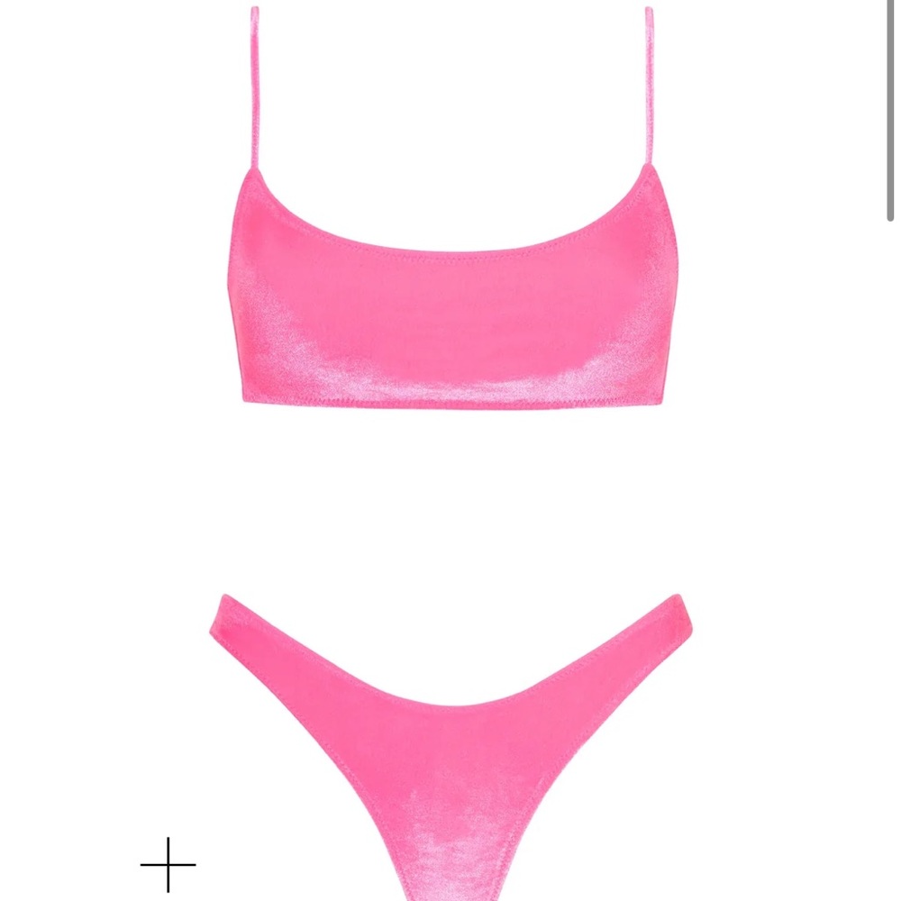Pink velvet mica momo Triangl bikini